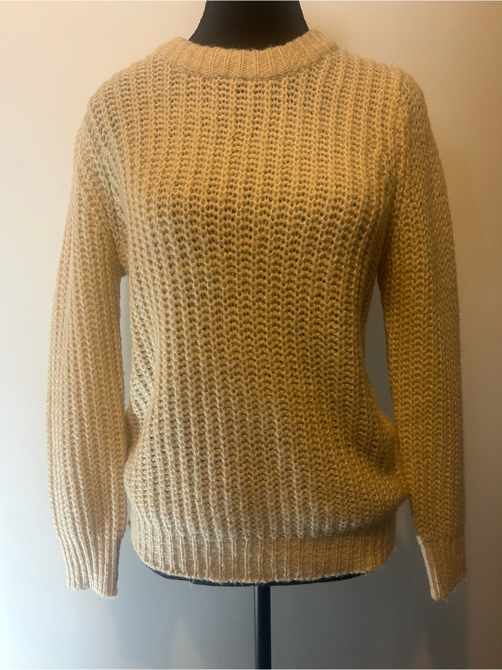 Saint Tropez West Cream Crewneck Knit Sweater